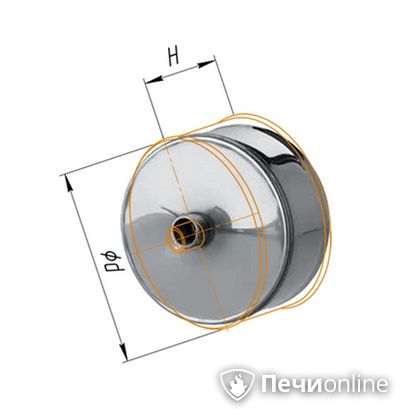  Феррум Заглушка нержавеющая 0.5 d-200 с конденсатоотводом в Нефтеюганске